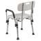 Flash Furniture 14-1/2" L, Rubber, Aluminum, White Adjustable Bath Chair DC-HY3520L-WH-GG - alternate 4